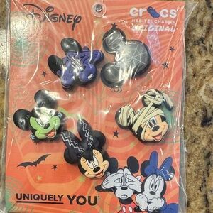 Disney Jibbitz Charms Set - Black, Purple, Green
